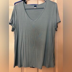 Old Navy Women's V-Neck Short Sleeve Tee in Slate Blue